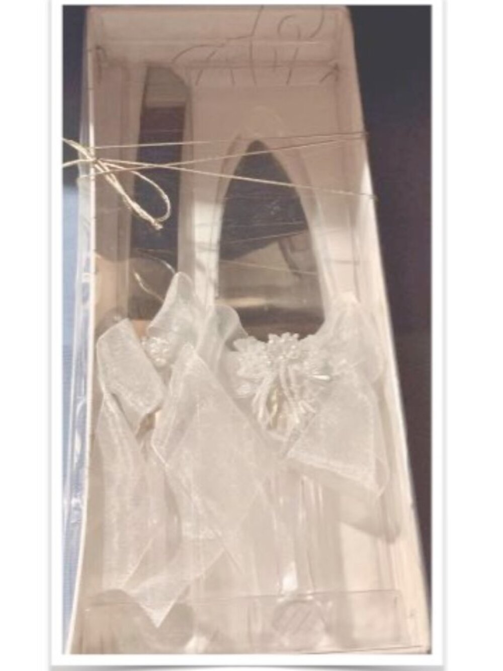 New Cake Knife & Server with Sequence and Chiffon - Wedding - Bridal Shower